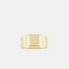 Gold Block Ring