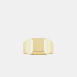 Gold Block Ring