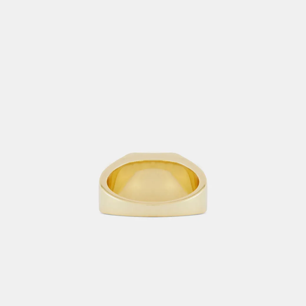 Gold Block Ring