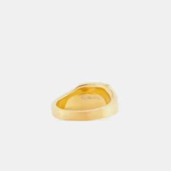 Gold Brushed Cushion Ring