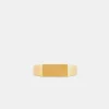 Gold Brushed Rectangle Ring
