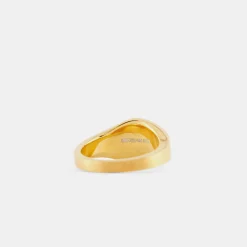 Gold Brushed Round Ring
