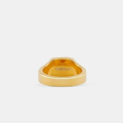Gold Cushion Tigers Eye Ring