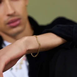 Gold Diamond Cut Bracelet