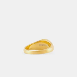 Gold Diamond Signet Ring
