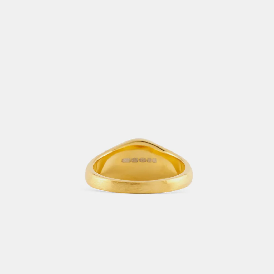 Gold Diamond Signet Ring