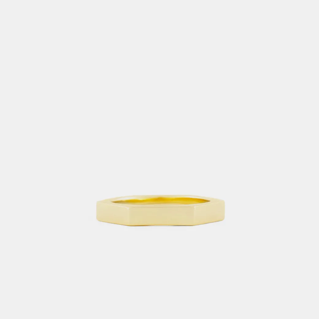 Gold Hex Ring