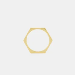 Gold Hex Ring