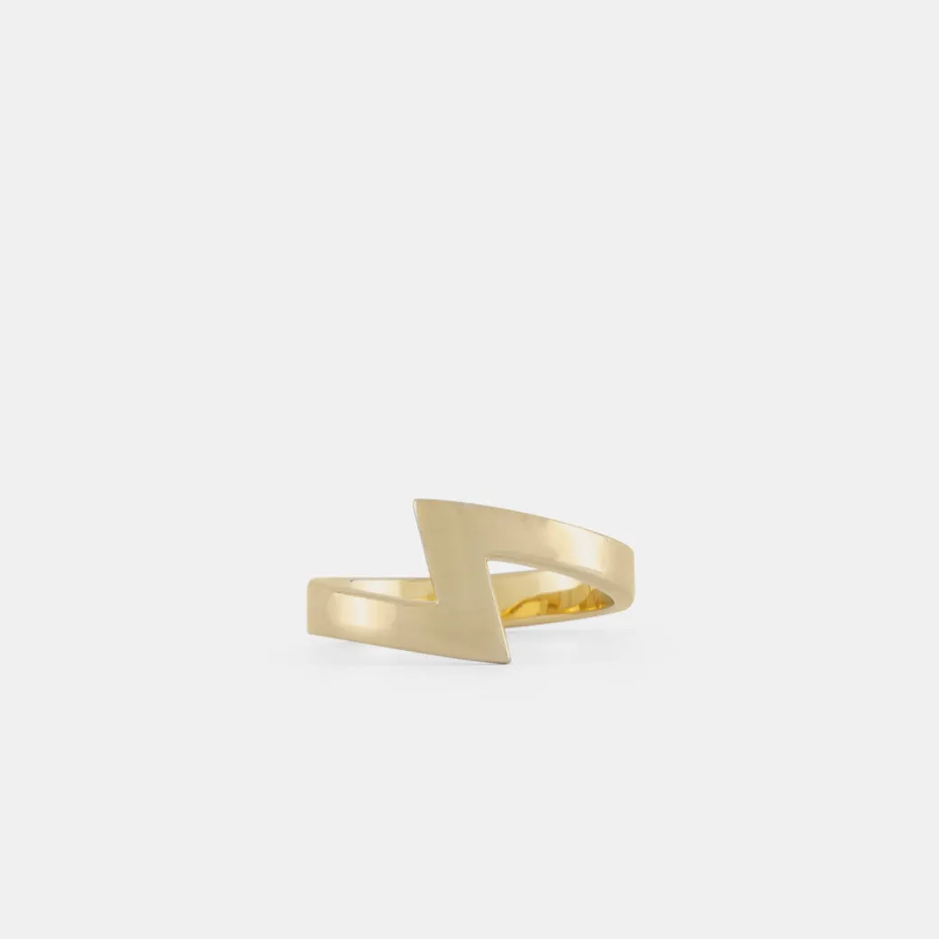 Gold Lightning Bolt Ring
