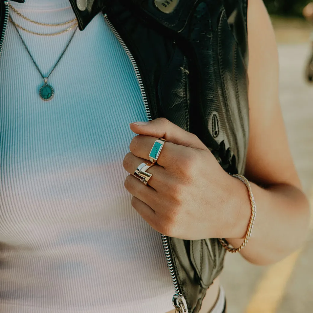 Gold Lightning Bolt Ring