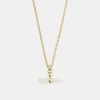Gold Mother Of Pearl T-Bar Necklace