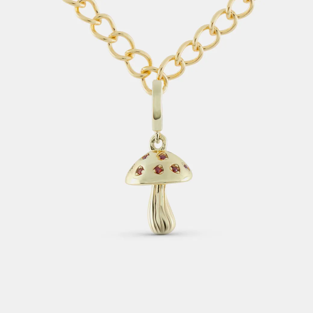 Gold Mushroom Pendant