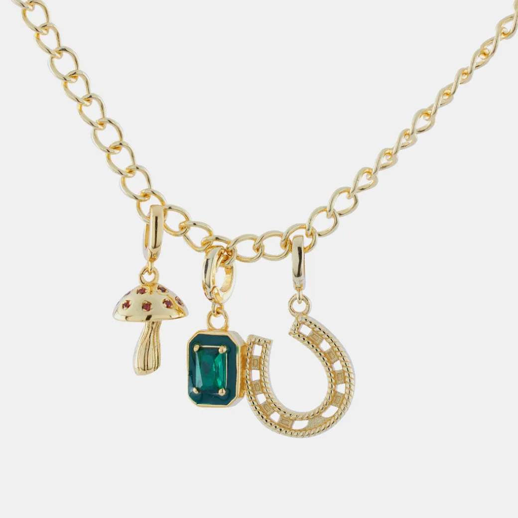 Gold Mushroom Pendant