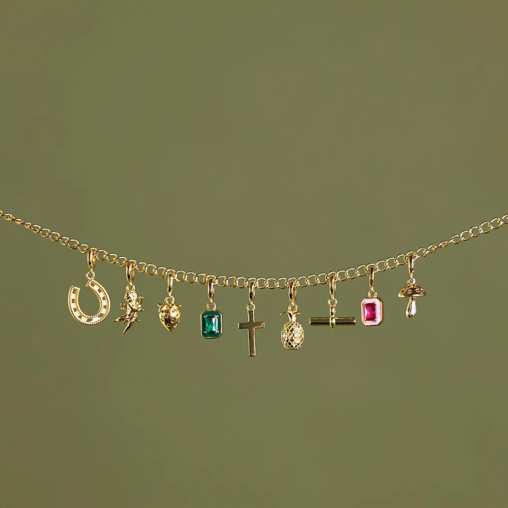 Gold Mushroom Pendant
