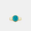 Gold Round Turquoise Ring