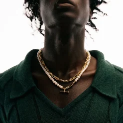 Gold Track Chain Necklace