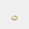 Gold Zirconia Hoop Earring