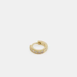 Gold Zirconia Hoop Earring