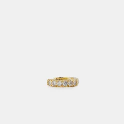 Gold Zirconia Hoop Earring