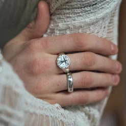 Silver 4 Symbols Ring