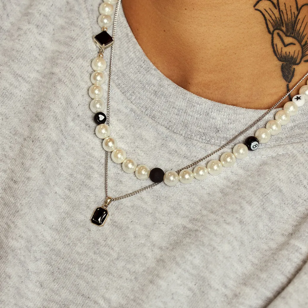 Silver Black Blush Necklace - Limited Edition