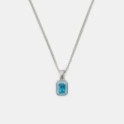 Silver Blue Blush Necklace - Limited Edition