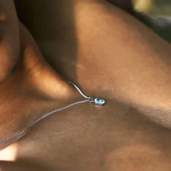 Silver Blue Blush Necklace - Limited Edition