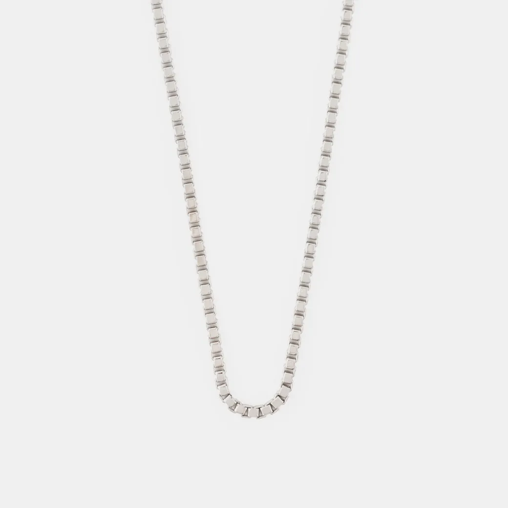 Silver Box Chain Necklace