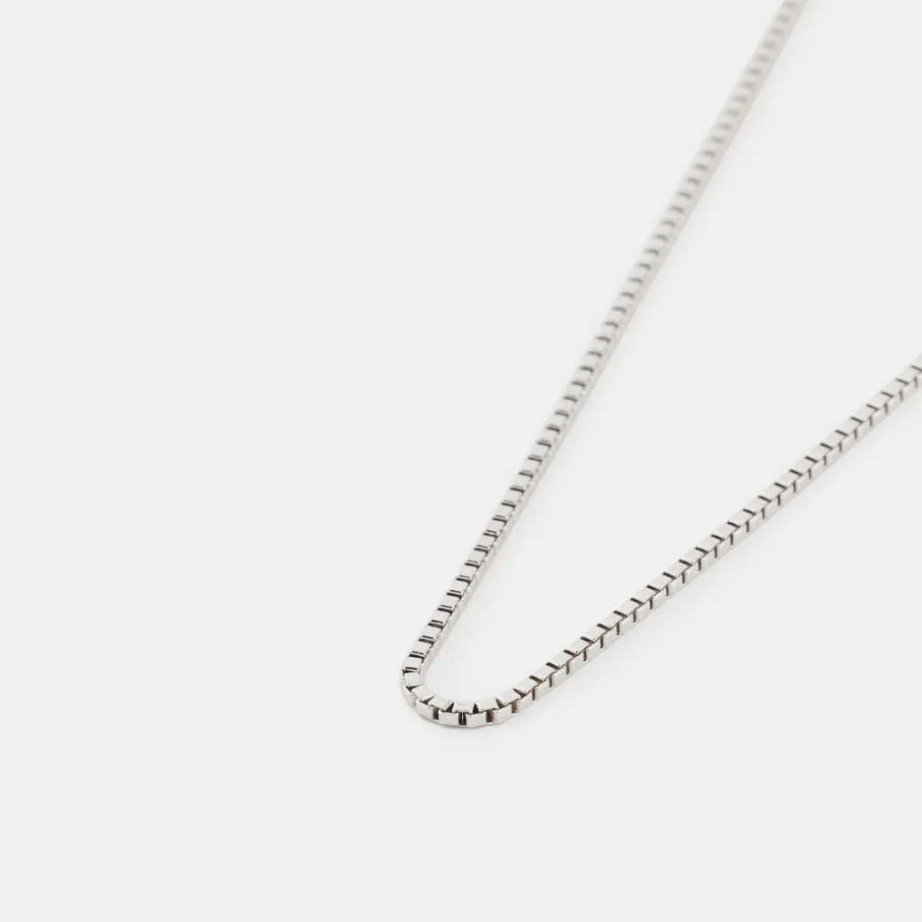 Silver Box Chain Necklace