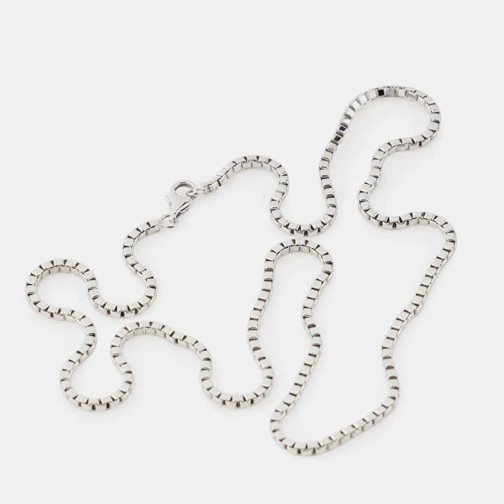 Silver Box Chain Necklace