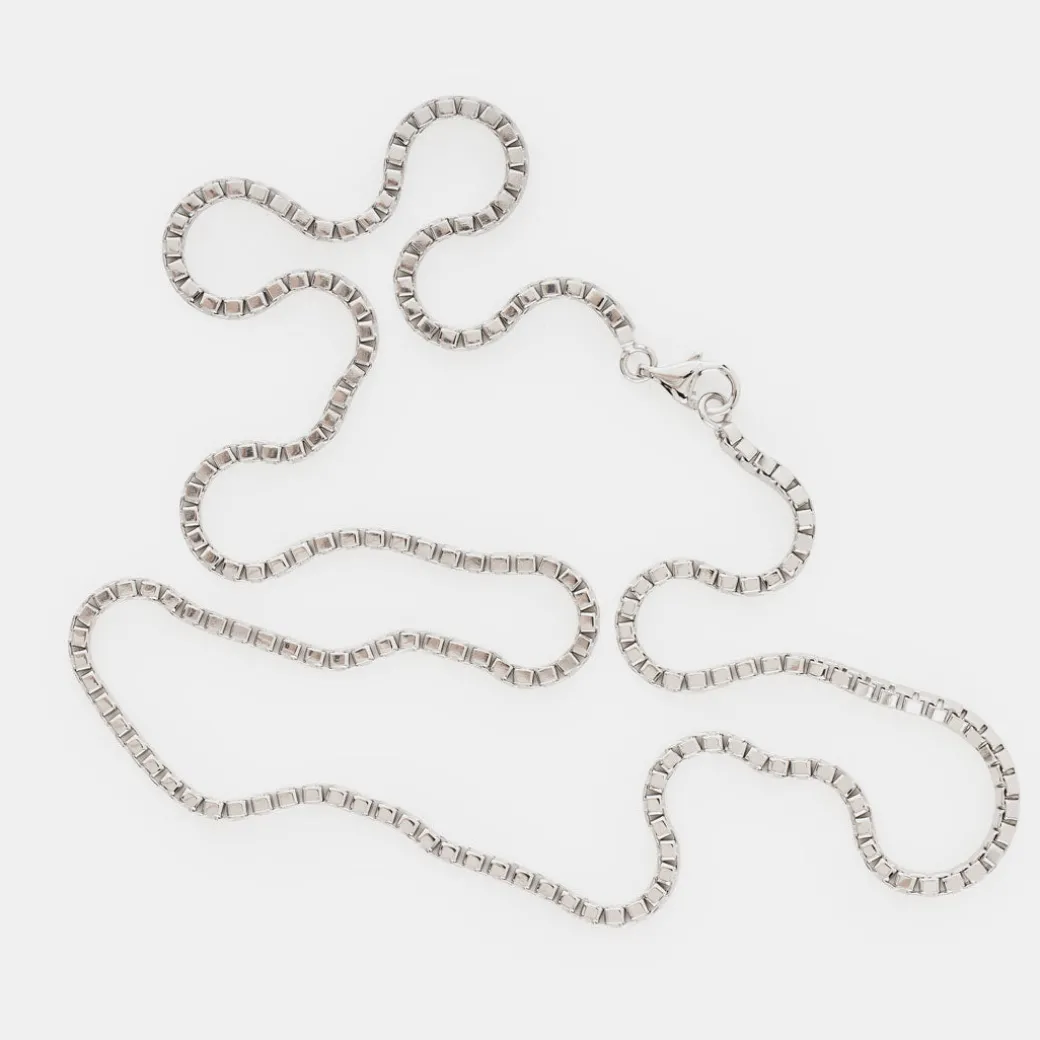 Silver Box Chain Necklace