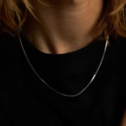 Silver Box Chain Necklace