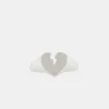 Silver Broken Heart Ring