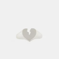 Silver Broken Heart Ring