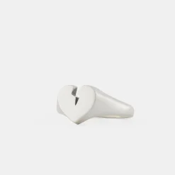 Silver Broken Heart Ring