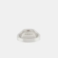 Silver Brushed Cushion Ring