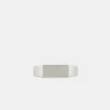 Silver Brushed Rectangle Ring