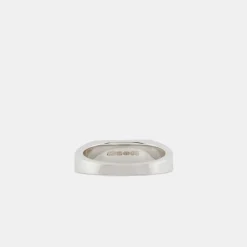Silver Brushed Rectangle Ring