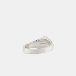 Silver Brushed Rhombus Ring