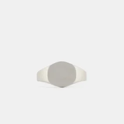 Silver Brushed Round Ring