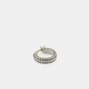 Silver Cable Hoop Earring