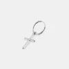 Silver Cross Earring