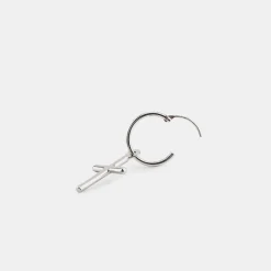 Silver Cross Earring