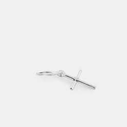 Silver Cross Earring