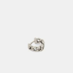 Silver Cuban Link Earring