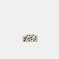 Silver Cuban Link Earring