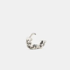 Silver Cuban Link Earring
