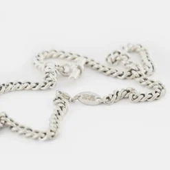 Silver Curb T-Bar Necklace