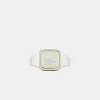 Silver Cushion Mother of Pearl Ring