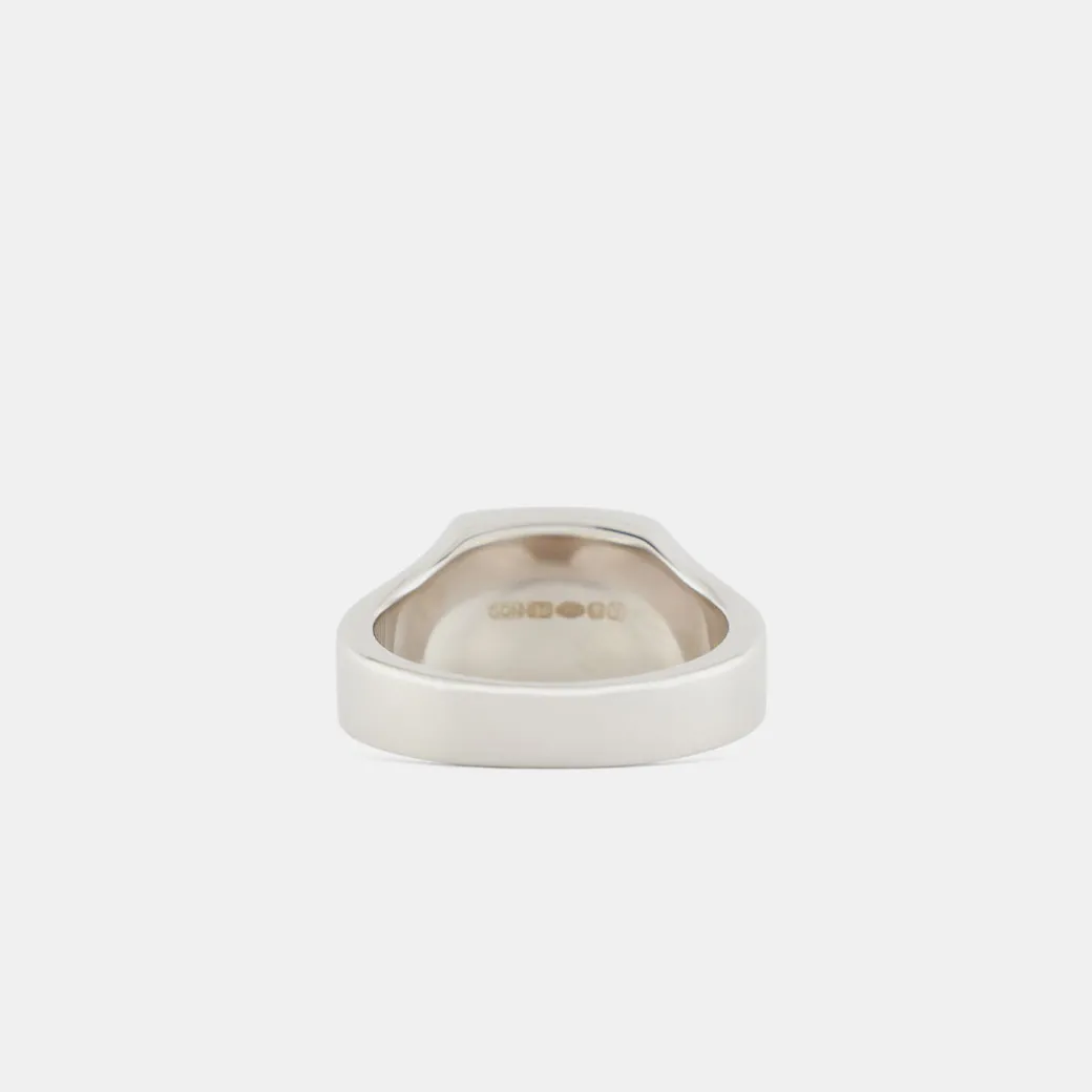 Silver Cushion Mother of Pearl Ring